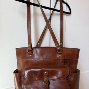 Patricia Nash 100% Leather Brown Bolsena Tote Bag